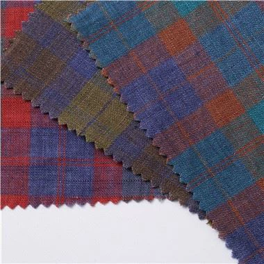 پارچه کتان رنگ شده با نخ